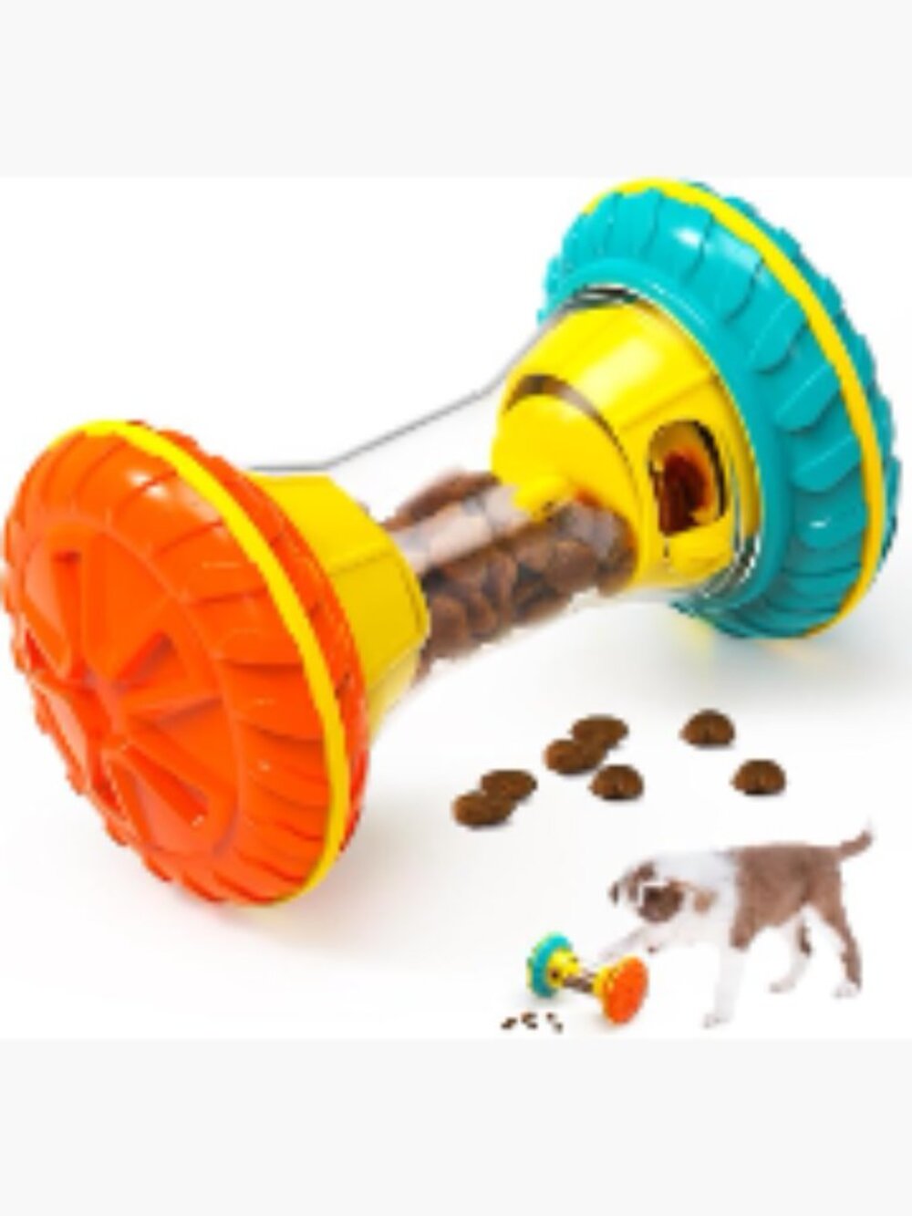 Interactive Dog Puzzle Toy Treat Dispenser Slow Feeder with Adjustable Switches